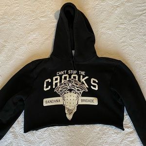 CROOKS & CASTLES CROPPED HOODIE